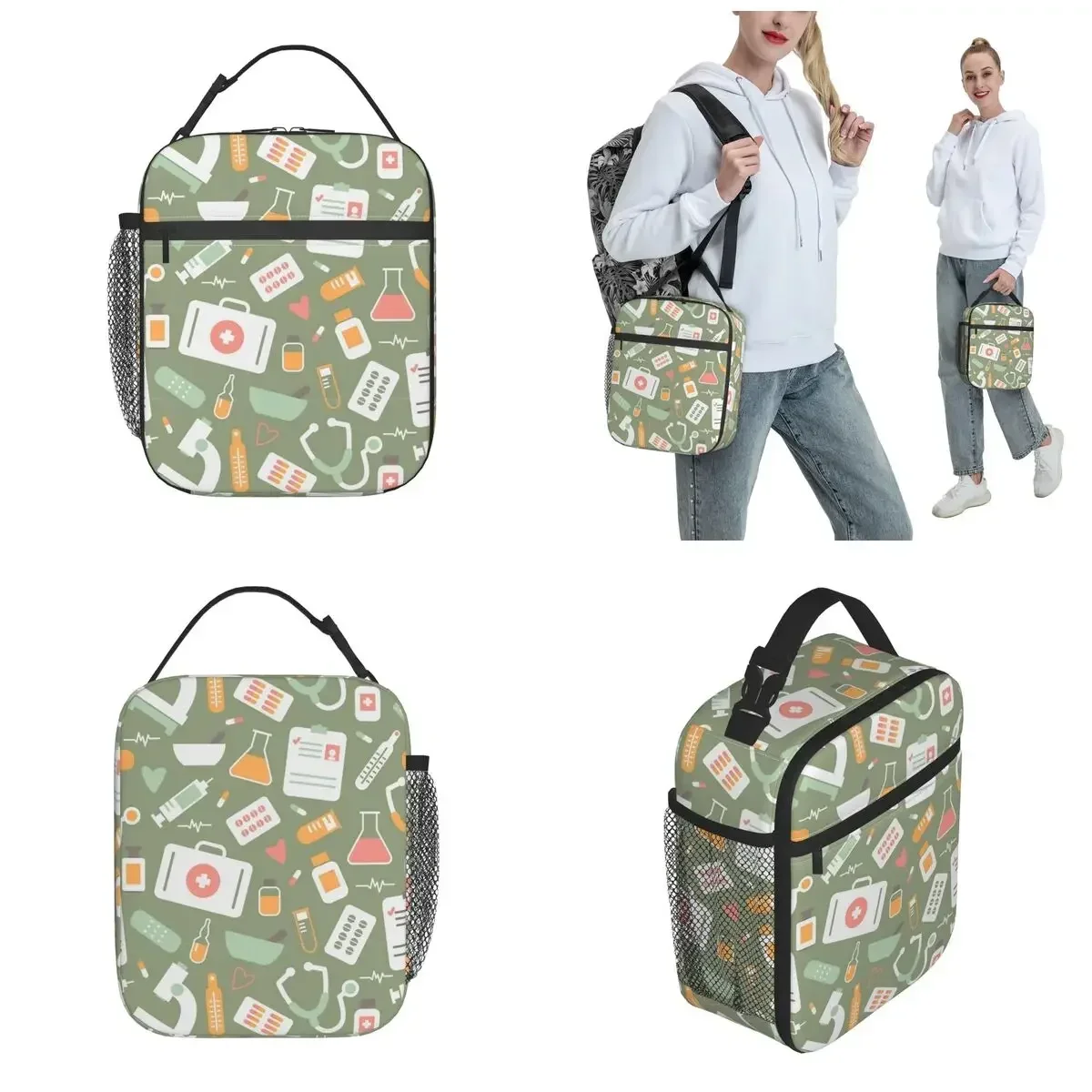 Nurse Healthcare Pattern Merch - đánh giá và giá Food Storage With Compartments