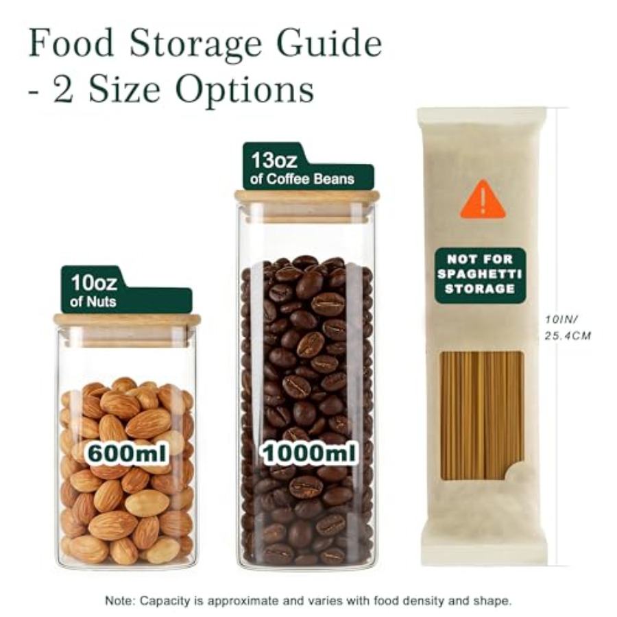 12-Pack Square Glass Storage J - đánh giá và giá Food Storage Pantry