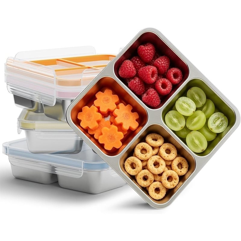 GIGI 4Pack Stainless Steel Sna - đánh giá và giá Food Storage With Compartments