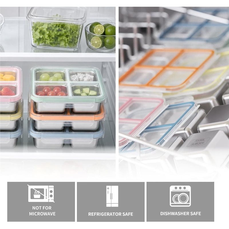 GIGI 4Pack Stainless Steel Sna - đánh giá và giá Food Storage With Compartments