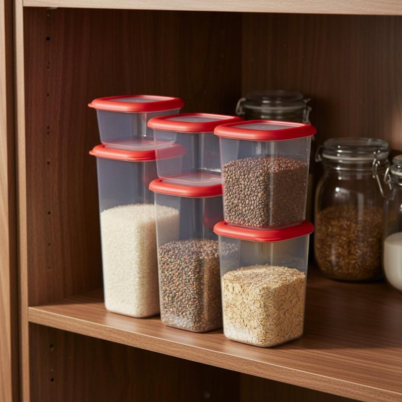 6 Pieces Airtight Food Storage - đánh giá và giá Food Storage Pantry