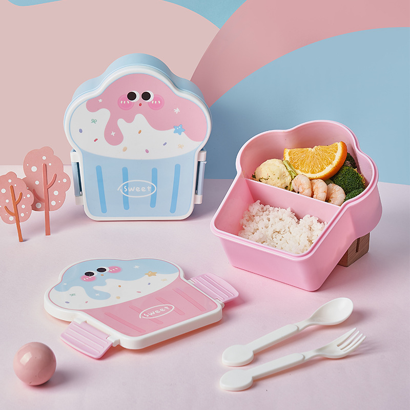 Cute Bento Lunch Box School He - đánh giá và giá Food Storage With Compartments
