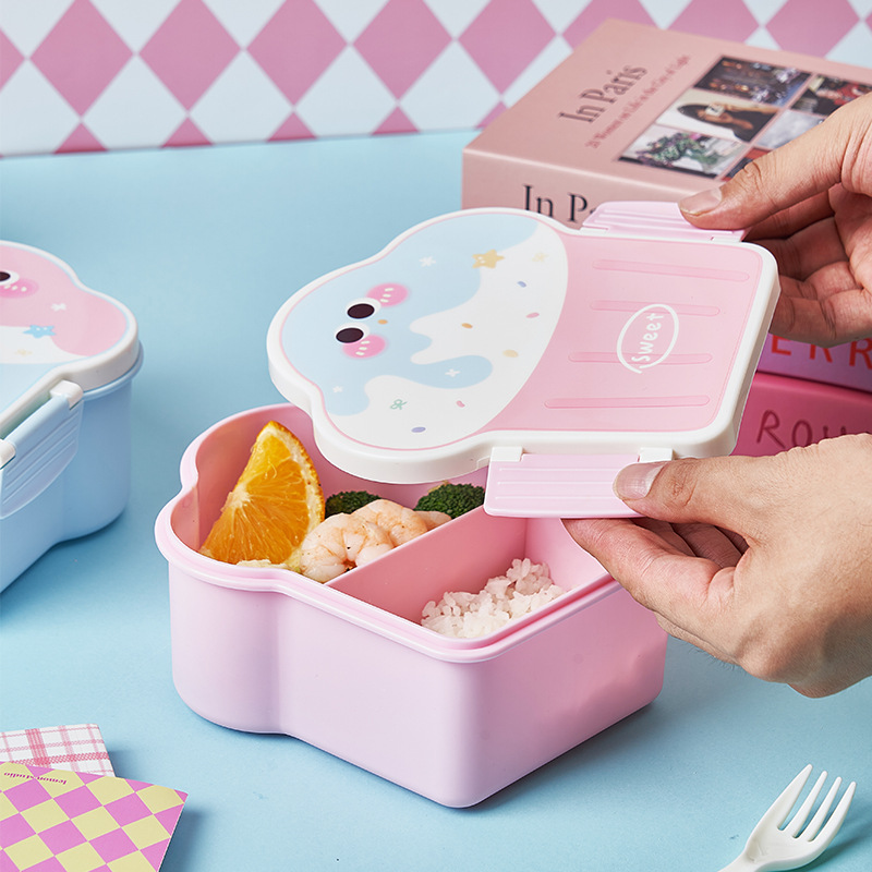 Cute Bento Lunch Box School He - đánh giá và giá Food Storage With Compartments
