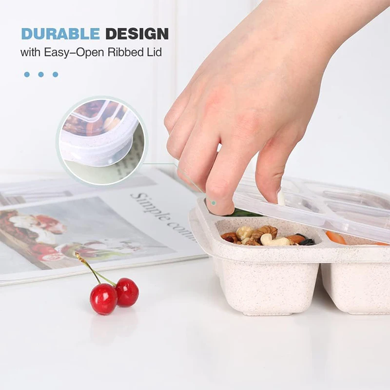 4 Grids Food Storage Box Porta - đánh giá và giá Food Storage With Compartments