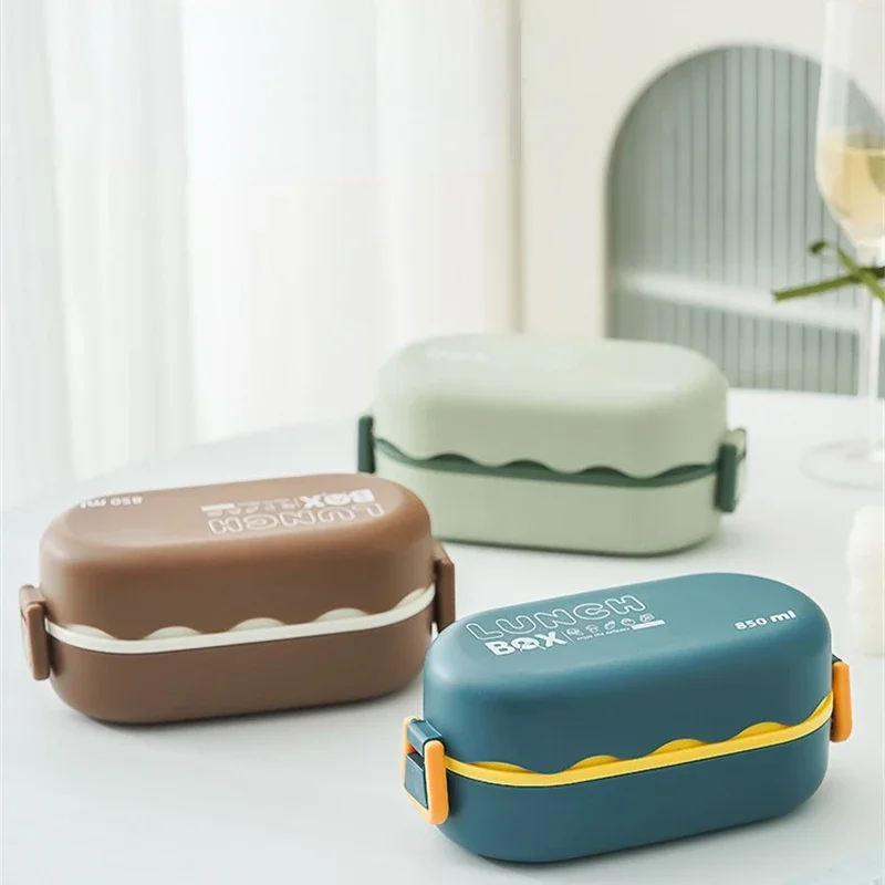 850ML Lunch Box Double-layer P - đánh giá và giá Food Storage With Compartments