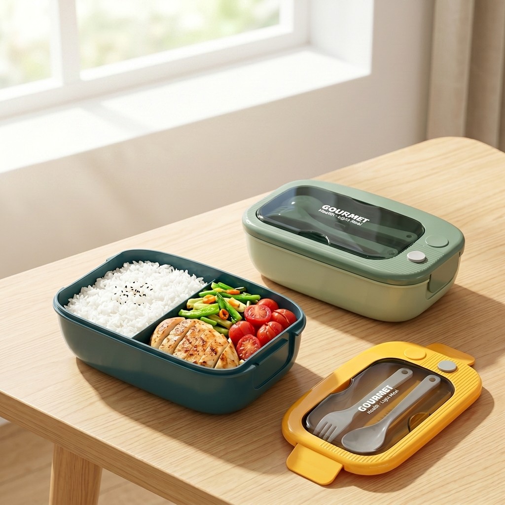 Microwavable Plastic Bento Box - đánh giá và giá Food Storage With Compartments