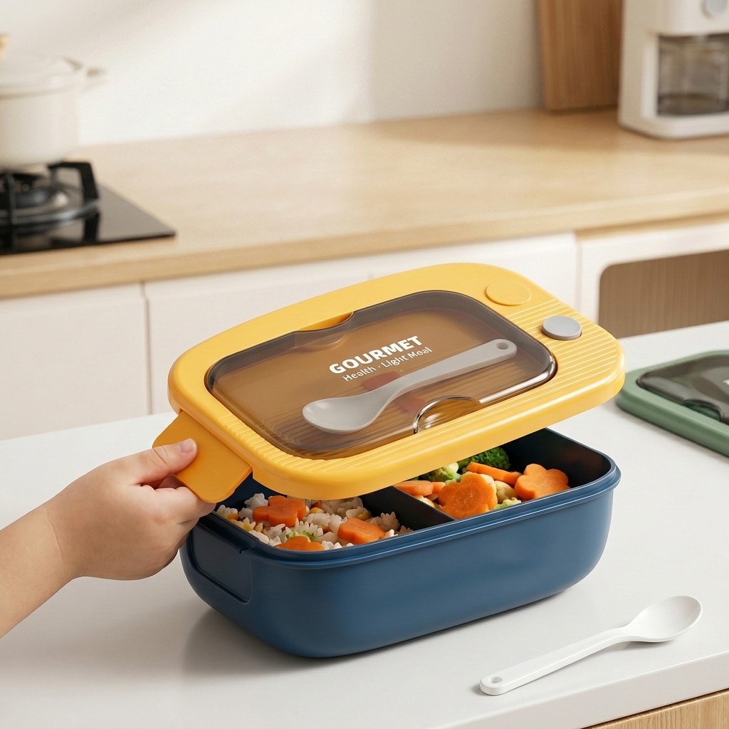 Microwavable Plastic Bento Box - đánh giá và giá Food Storage With Compartments