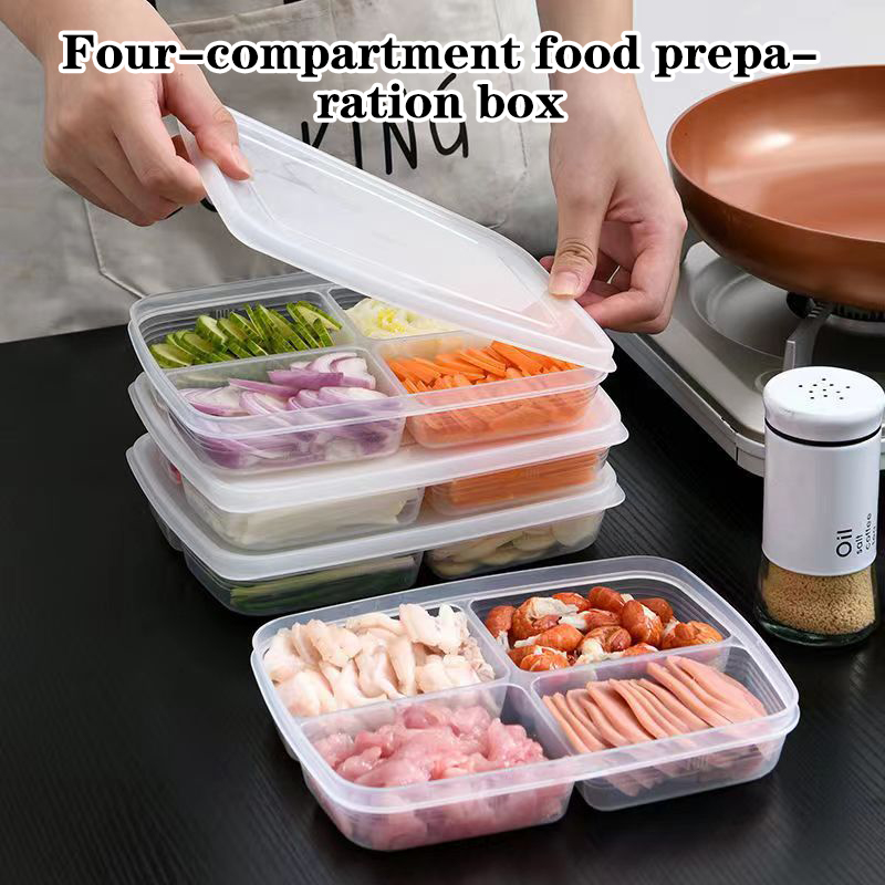 New【4 Grids Plastic Storage Bo - đánh giá và giá Food Storage Refrigerator
