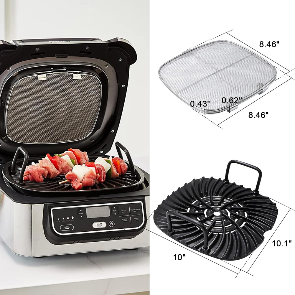 M02K-Stainless Steel Splatter  - đánh giá và giá Ninja Air Fryer Af101