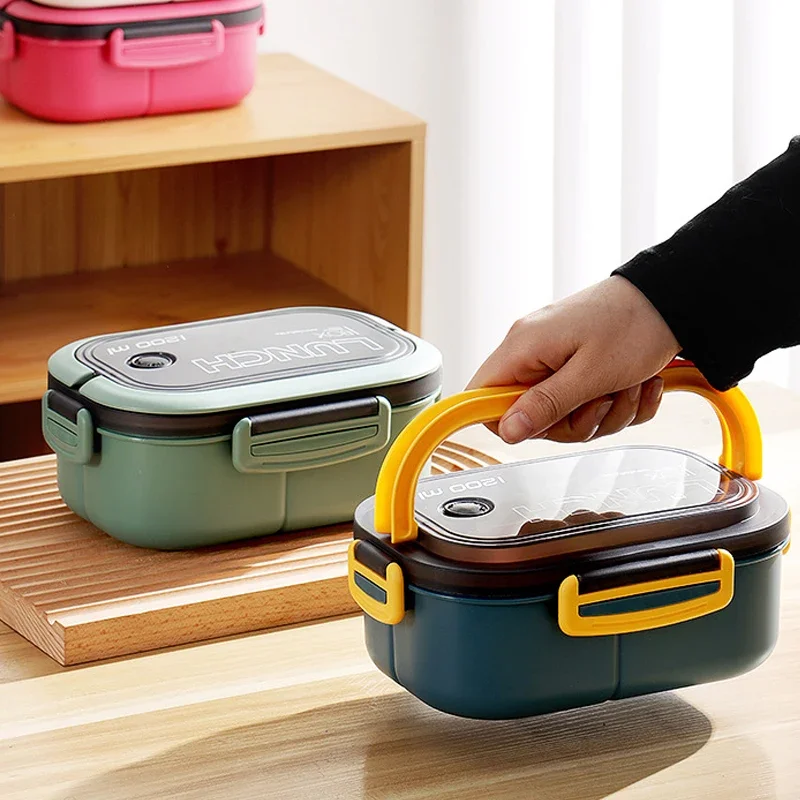 Hot Single Double-layer Lunch  - đánh giá và giá Food Storage With Compartments