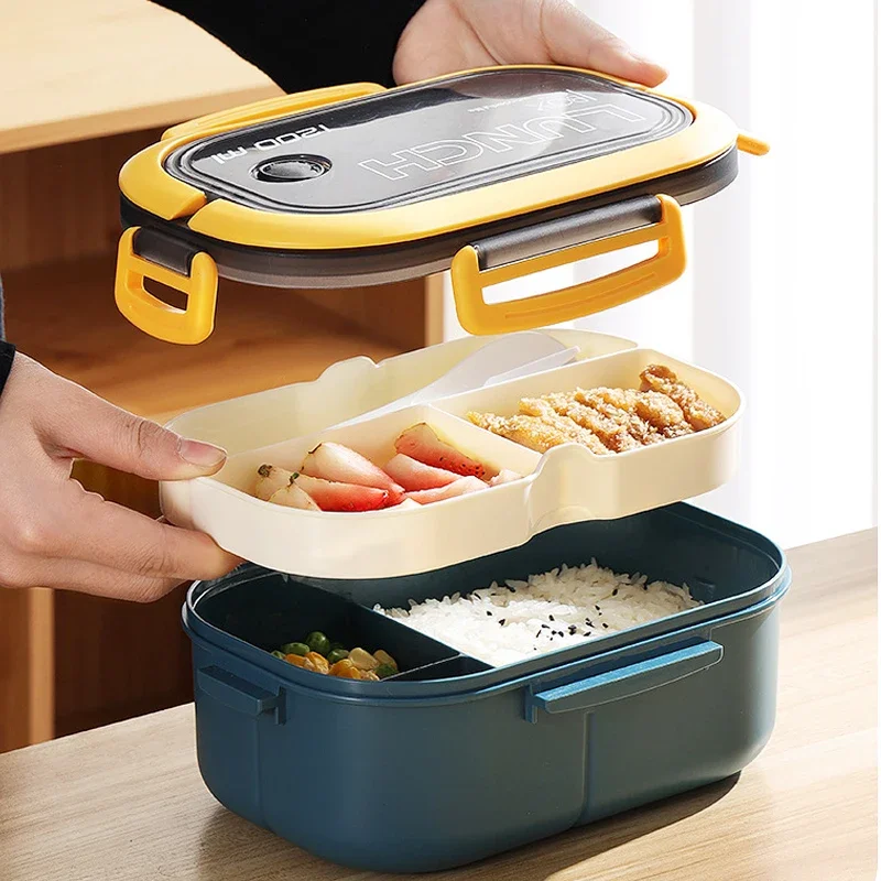 Hot Single Double-layer Lunch  - đánh giá và giá Food Storage With Compartments