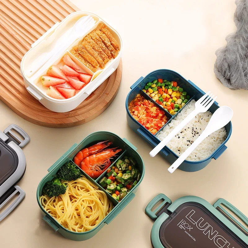 Hot Single Double-layer Lunch  - đánh giá và giá Food Storage With Compartments